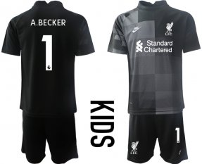 Niños Camiseta Liverpool 2021/2022 de Portero EQUIPACIÓN #1 A.BECKER