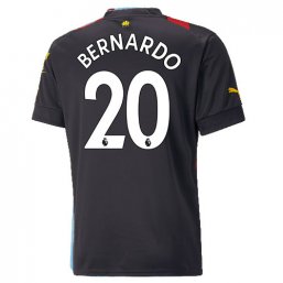 Niños Camiseta Manchester City 2022/2023 de 2ª EQUIPACIÓN #20 BERNARDO