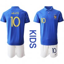 Camiseta de fútbol de Francia 2019/20 Niños #10 MBAPPE