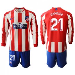 Camiseta Atletico Madrid 1ª Manga larga Equipación 19/20 #21 GAMEIRO