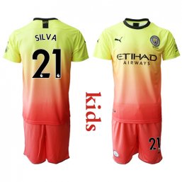 Camiseta Manchester City 2019/20 3ª EQUIPACIÓN #21 SILVA Niños