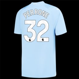 Niños Camiseta Manchester City 2023/2024 de 1ª EQUIPACIÓN #32 PERRONE