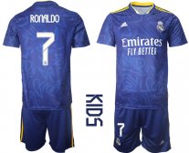 Niños Camiseta Real Madrid 2021/2022 de 2ª EQUIPACIÓN #7 RONALDO