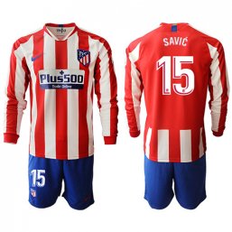 Camiseta Atletico Madrid 1ª Manga larga Equipación 19/20 #15 SAVIC