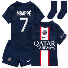 Niños Camiseta Paris St. Germain 2022/2023 de 1ª EQUIPACIÓN #7 Mbappe