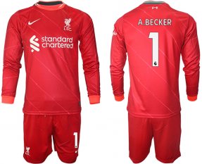 Liverpool Manga larga de la 1ª equipación 2021/2022 #1 A.BECKER