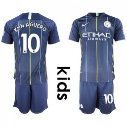 Camiseta Manchester City 18/19 2ª EQUIPACIÓN Niños #10 KUN AGUERO