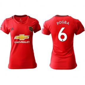 Manchester United 19/20 Camiseta de la 1ª equipación #6 POGBA Mujer