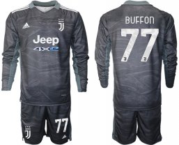 Juventus manga larga de la Negro equipación 2021/2022 Portero #77 BUFFON