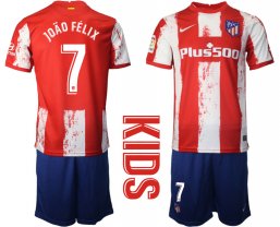 Niños Camiseta Atletico Madrid 2021/2022 de 1ª EQUIPACIÓN #7 JOAO FELIX