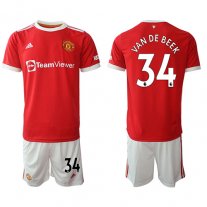 Manchester United 2021/2022 Camiseta de la 1ª equipación #34 VAN DE BEEK