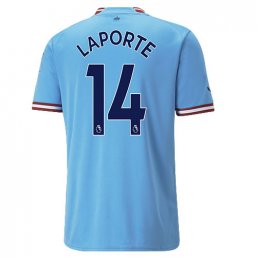 Niños Camiseta Manchester City 2022/2023 de 1ª EQUIPACIÓN #14 LAPORTE