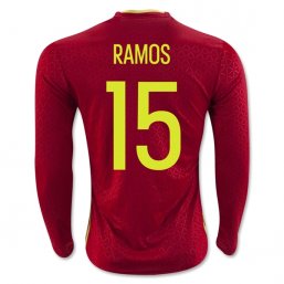 Spain 2016 RAMOS LS Camiseta de la 1ª equipación