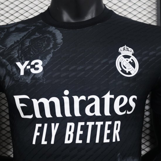 Real Madrid CAMISETA de la Y-3 Negro EQUIPACIÓN 24-25 VERSIÓN JUGADOR