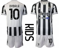 Niños Camiseta Juventus 2021/2022 de 1ª EQUIPACIÓN #10 DYBALA