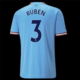 Niños Camiseta Manchester City 2022/2023 de 1ª EQUIPACIÓN #3 RUBEN