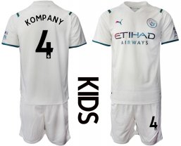 Niños Camiseta Manchester City 2021/2022 de 2ª EQUIPACIÓN #4 KOMPANY