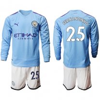 Manchester City Manga larga Camiseta de la 1ª equipación 2019/20 #25 FERNANDINHO