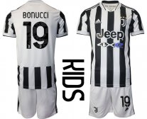 Niños Camiseta Juventus 2021/2022 de 1ª EQUIPACIÓN #19 BONUCCI