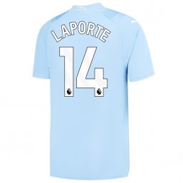 Niños Camiseta Manchester City 2023/2024 de 1ª EQUIPACIÓN #14 LAPORTE