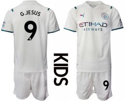 Niños Camiseta Manchester City 2021/2022 de 2ª EQUIPACIÓN #9 G.JESUS