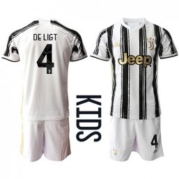 2020/2021 Juventus Camiseta de la 1ª equipación Niños #4 DE LIGT